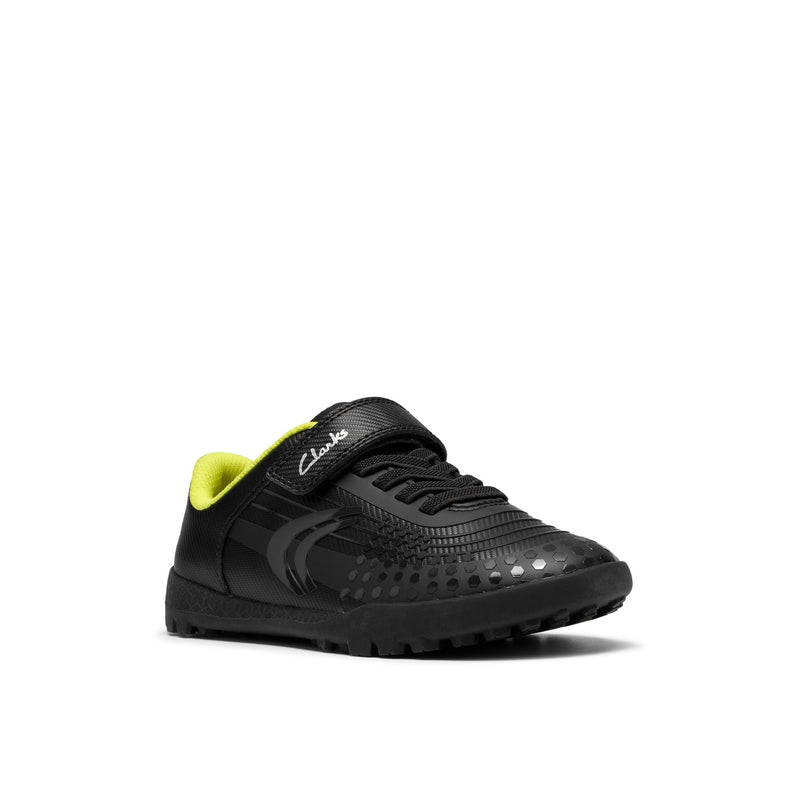 Boys Clarks CICA Goal Kid Football Shoes - Black