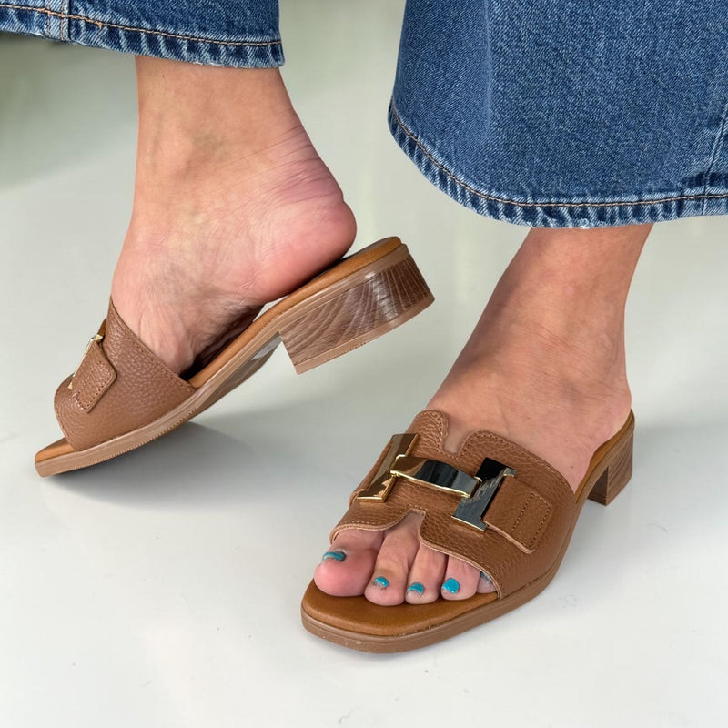 Womens Oh My Sandals 5890 "H" Sliders - Tan