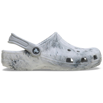 Unisex Crocs Classic Marbled Black and White Clog - Black and White