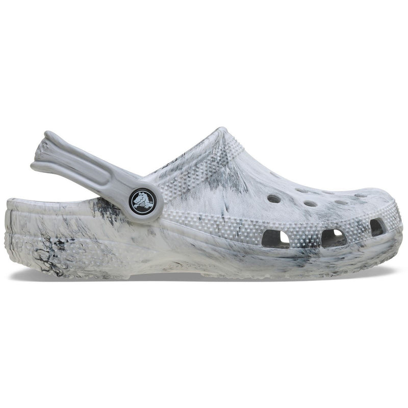 Unisex Crocs Classic Marbled Black and White Clog - Black and White