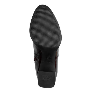 Womens Tamaris 25357 Ankle Boots - Merlot Patent