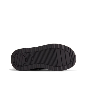 Boys Clarks Daze Step 2 Kid Black School Shoes - Black