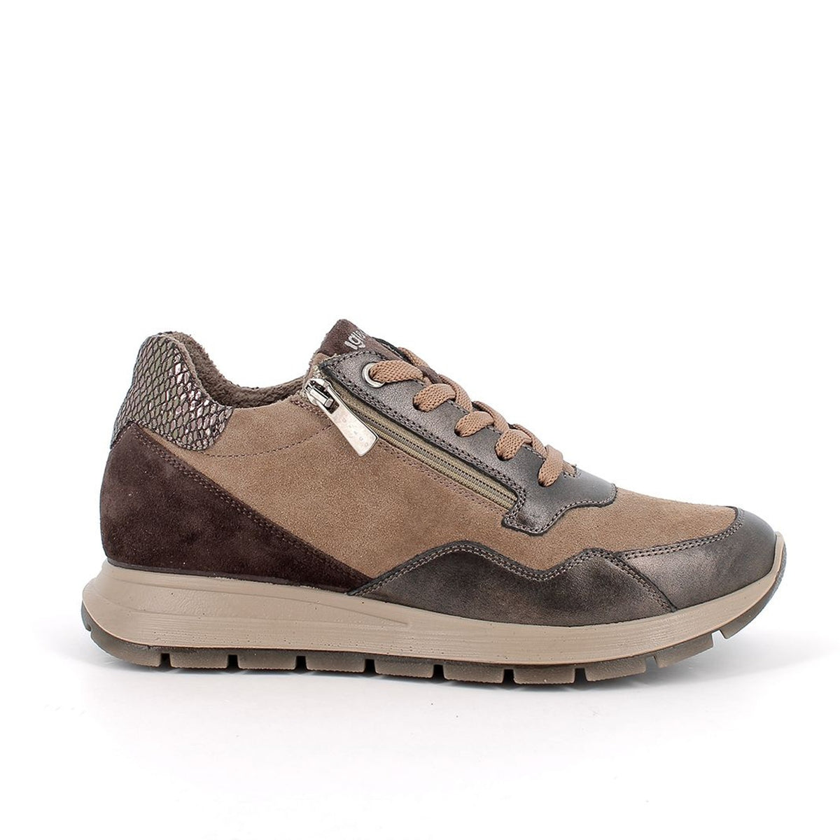 Womens Igi 2171911 Taupe Side Zip Trainers