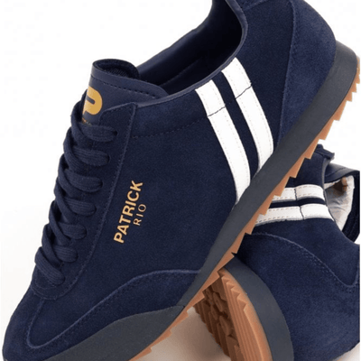 Mens Patrick Rio Trainers - Navy with White
