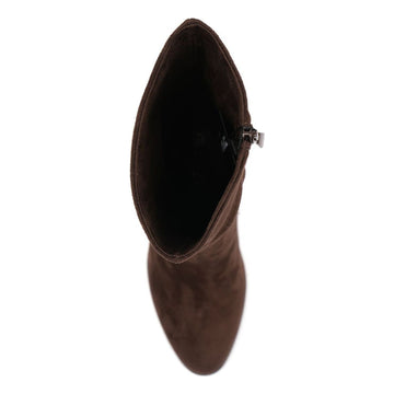 Womens Lunar Kylie Scrunch Long Boots - Brown