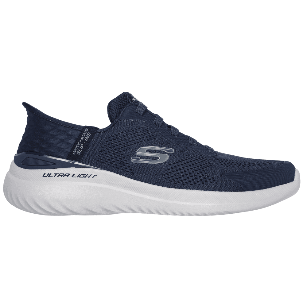 Mens Skechers Slip Ins Bounder Trainers Navy