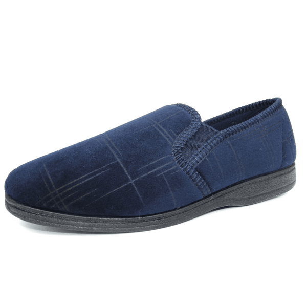 Goodyear Mens Denver Striped Slippers - Navy