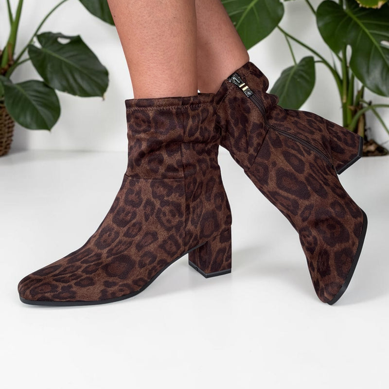 Womens Caprice 25304 Leopard Stretch Boots - Leopard Stretch