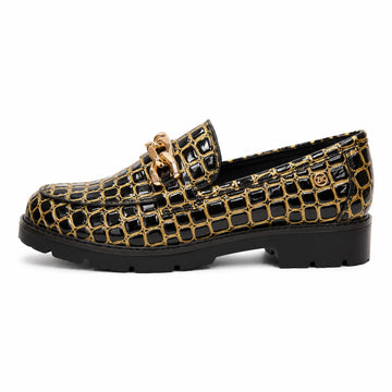 Womens Zanni & Co Chain Detail Daqia Loafers - Bling Ring
