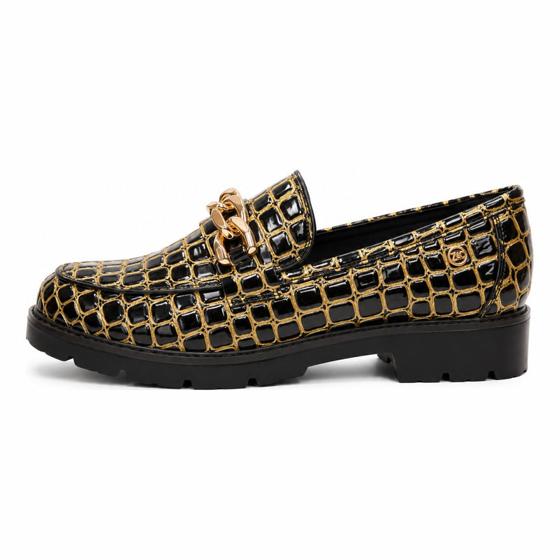 Womens Zanni & Co Chain Detail Daqia Loafers - Bling Ring