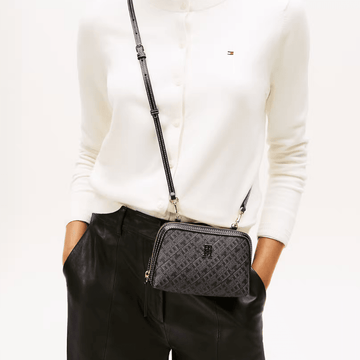 Womens Tommy Hilfiger Monoplay Crossbody Bag - Black