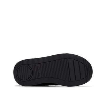 Boys Clarks Daze Kick Kid Black School Shoes - Black