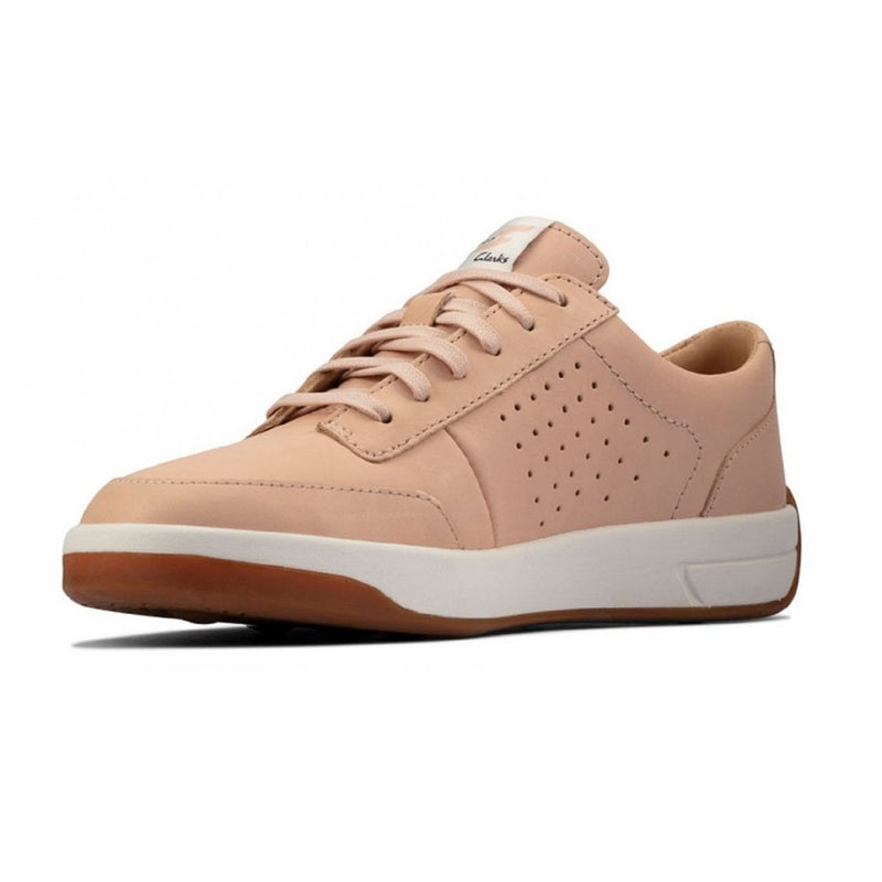 Womens Clarks Ladies Hero Air Lace Light Pink Trainers - Pink