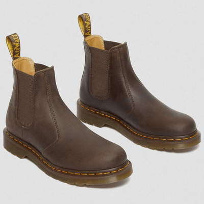 Mens Dr Martens 2976 YS Crazy Horse Dark Brown Chelsea Boots - Dark Brown