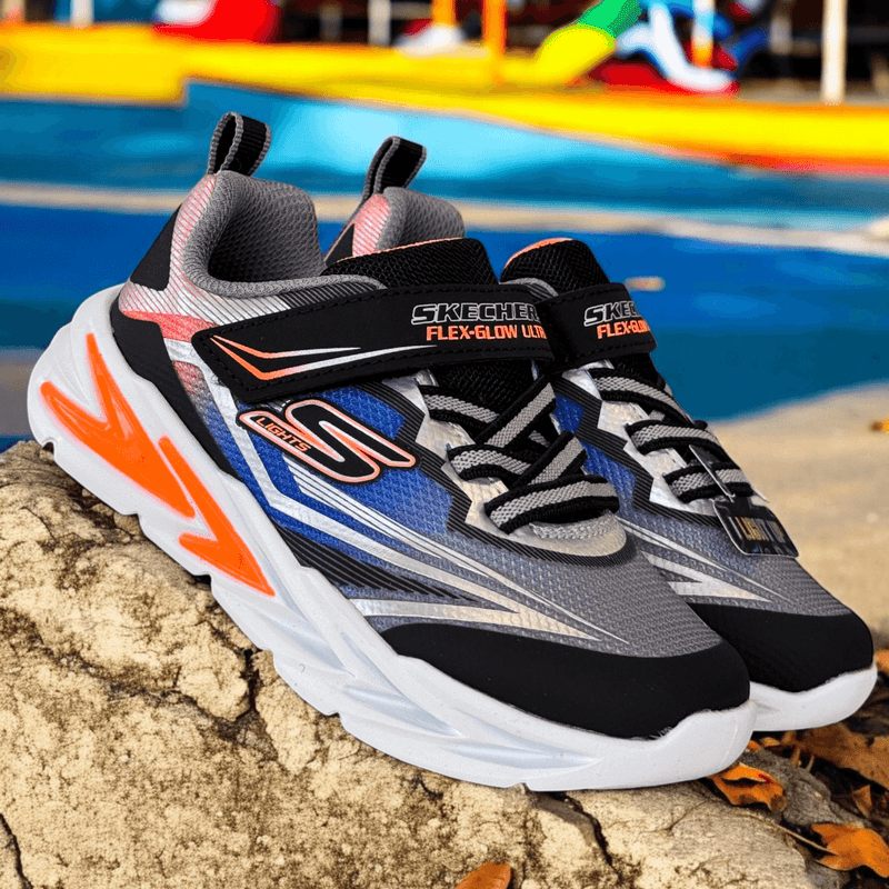 Infants Skechers S Lights Flex Glow Ultra - Black