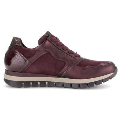Womens Gabor 6030 Suede Trainers - Mulberry