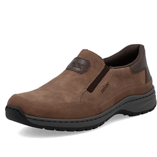Mens Rieker 03365 Brown Casual Slip On Shoes - Brown