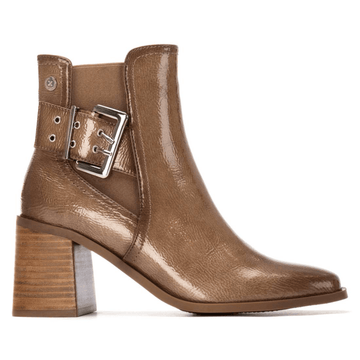 Womens Xti 144315 Block Heeled Boots - Beige Gold