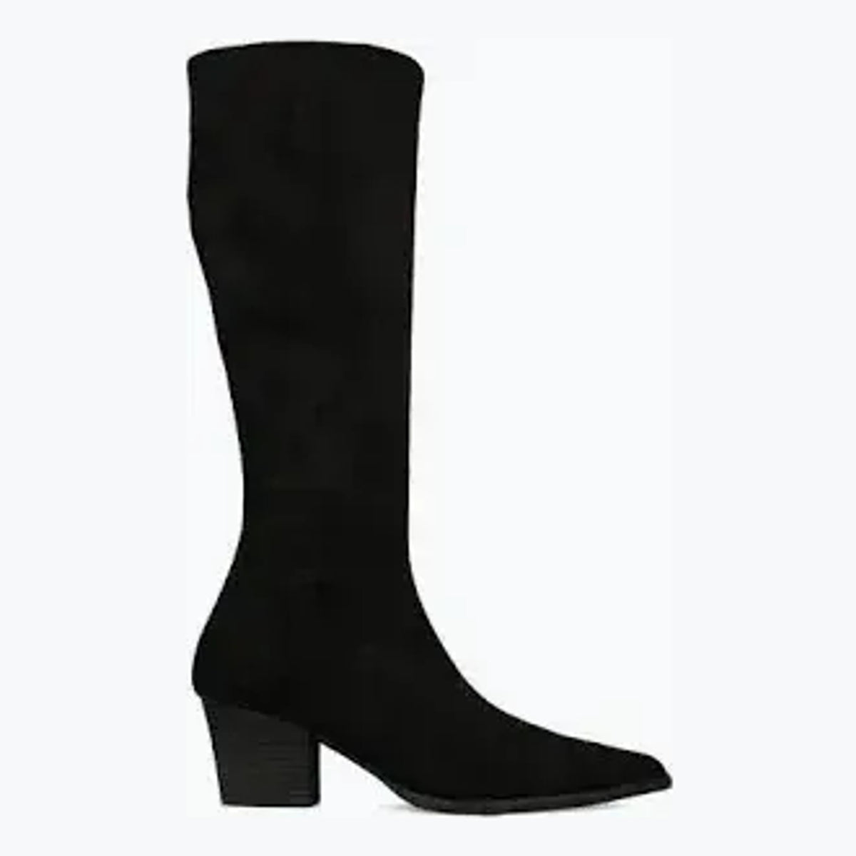 Womens Miss Elastic 78150 Black Suede Long Boots