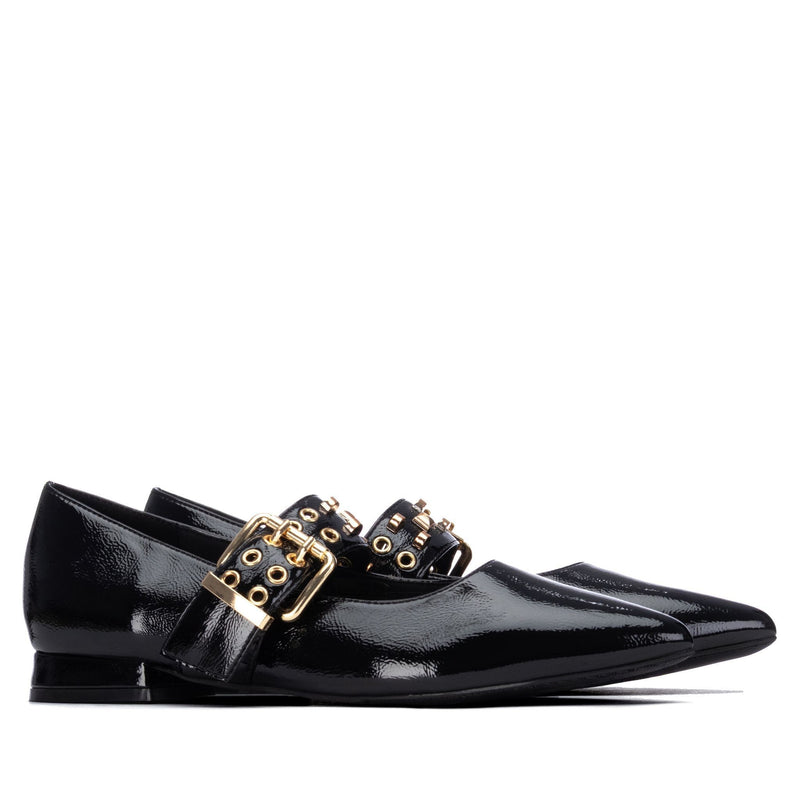 Womens Xti 146418 Flat Shoes - Black