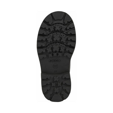 Infant Boys Geox Shaylax Leather Black School Shoes - Black