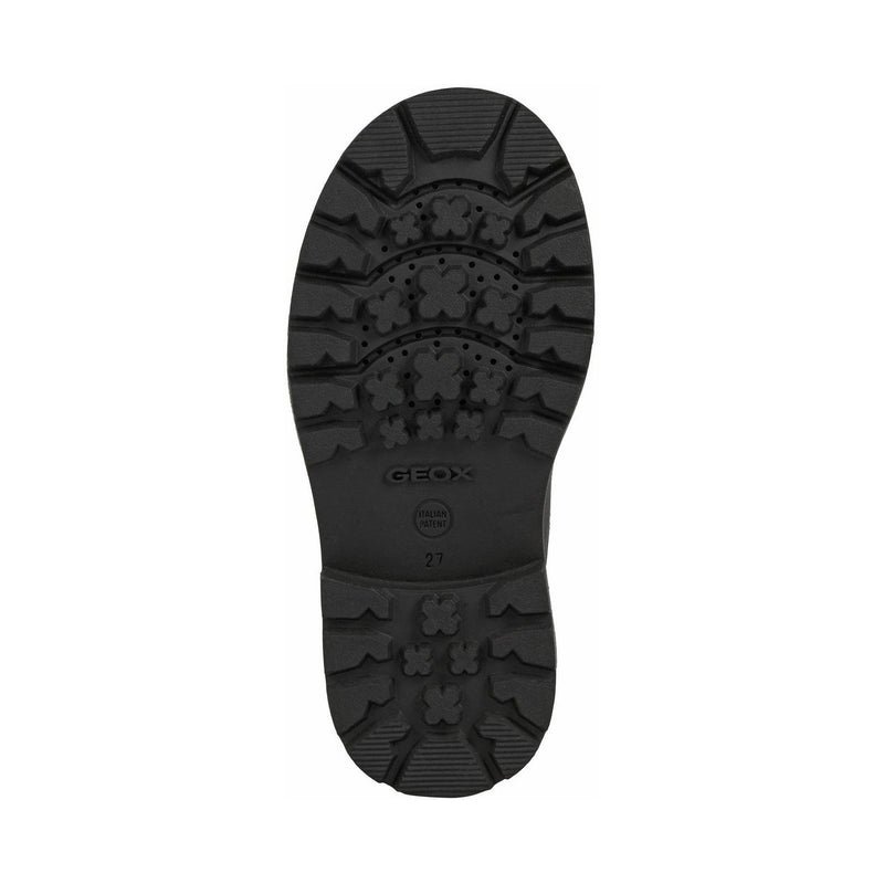 Junior Boys Geox Shaylax Leather Black School Shoes - Black