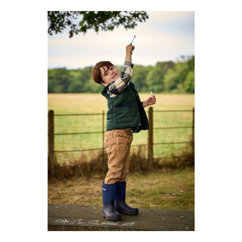 Kids Cotswold Hilly Neoprene Wellingtons - Navy