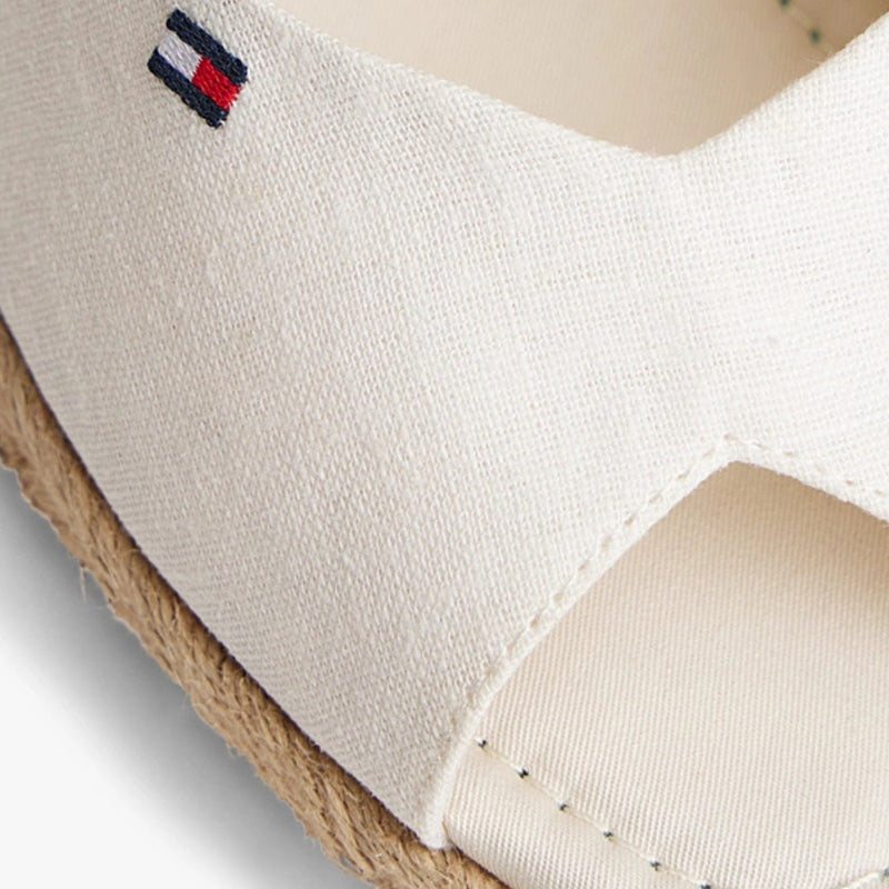Womens Tommy Hilfiger Ecru Hemp Slingback Wedge Espadrilles - Ecru