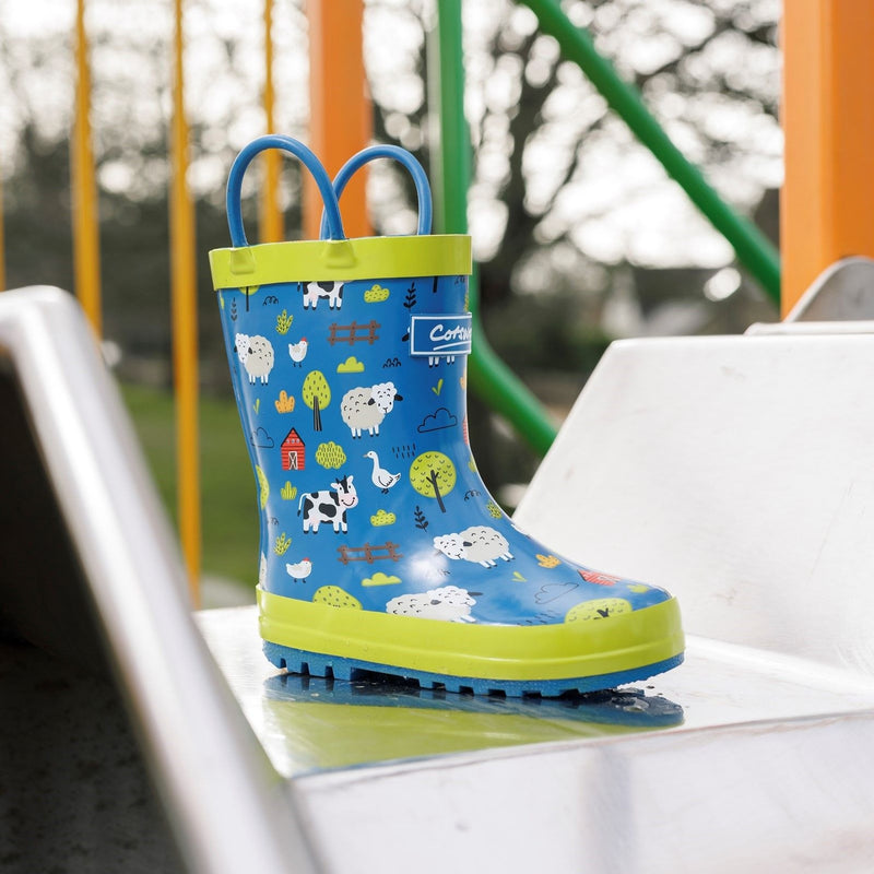 Kids Cotswold Puddle Wellingtons - Farm