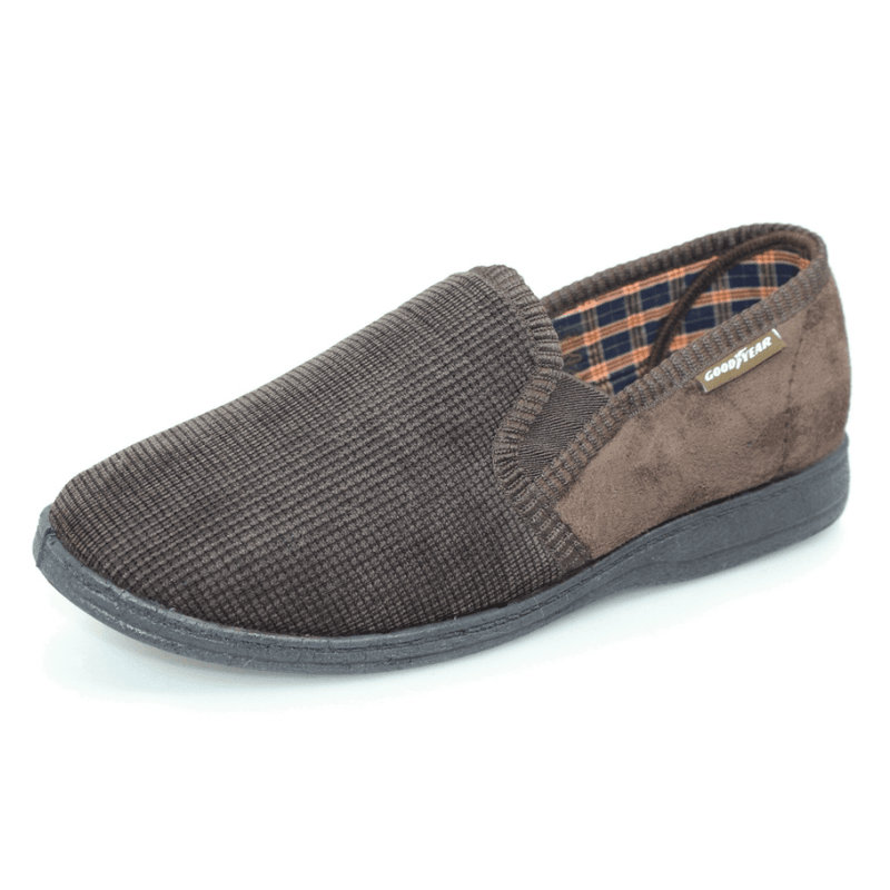 Goodyear Mens Mallory Brown Slippers - Brown