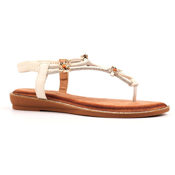 Womens Lunar JLH554 White Zentara Sandals - White