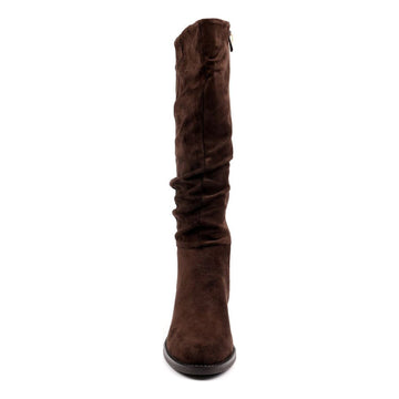 Womens Lunar Kristen Scrunch Long Boots - Brown