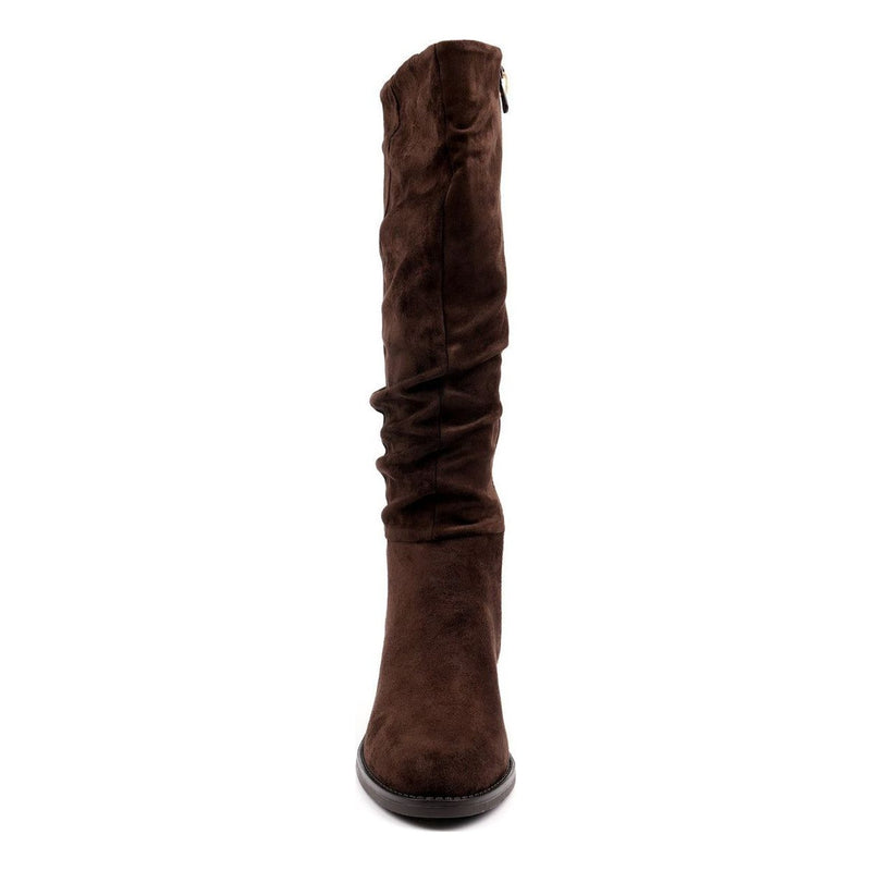 Womens Lunar Kristen Scrunch Long Boots - Brown