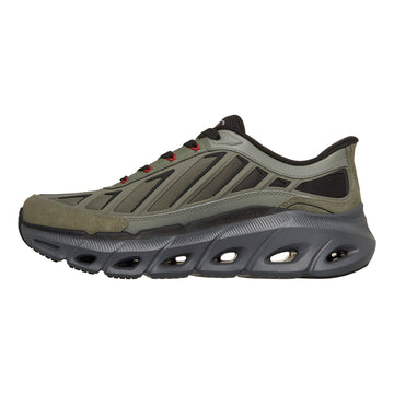 Mens Skechers Glide-Step Altus Olive / Black Trainers - Olive / Black