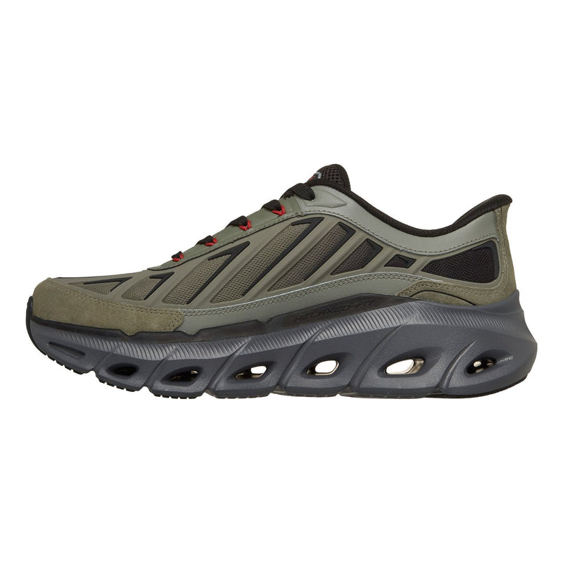 Mens Skechers Glide-Step Altus Olive / Black Trainers - Olive / Black