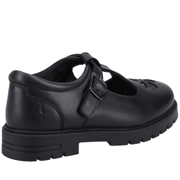 Hush Puppies Fiona Junior Girls T-Bar School Shoes - Black