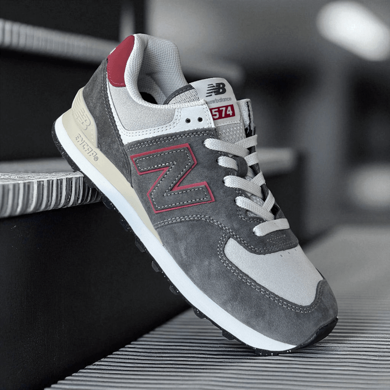 New Balance Mens 574 Suade Trainers - Castlerock