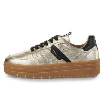 Womens Tamaris 23773 Gold Platform Trainers - Gold