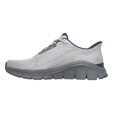 Mens Skechers Flex - Zayder Slip-Ins Trainers - Grey / Navy