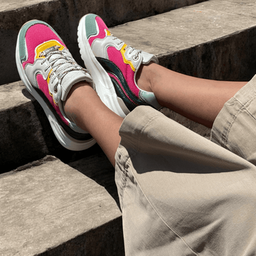 Womens Lloyd & Pryce Berard Multi Lace Up Trainers - Forest - Forest