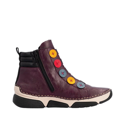 Womens Rieker 45977 Blackberry Boots - Blackberry