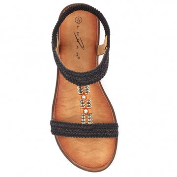 Womens Lunar JLH502 Portofino Sandals - Black