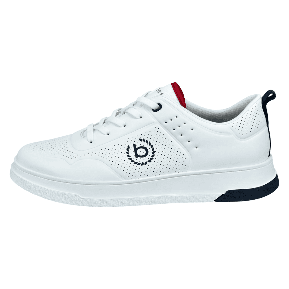 Bugatti Mens AA507 White Perforated Trainers