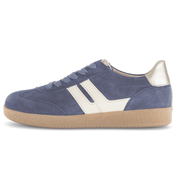 Womens Gabor 63.300 Blue Suede Trainers - Blue