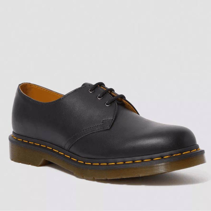 Girls Dr Martens 1461 Nappa Leather Black Lace Up Shoes - Black