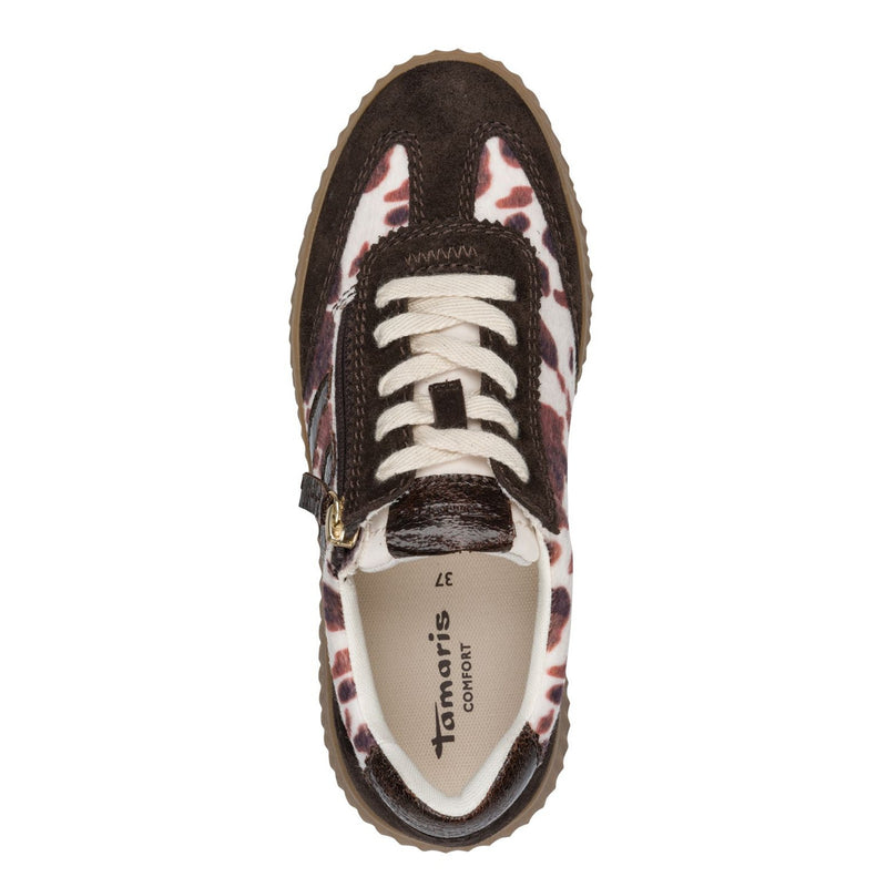 Womens Tamaris 83739 Side Zip Trainers - Cow