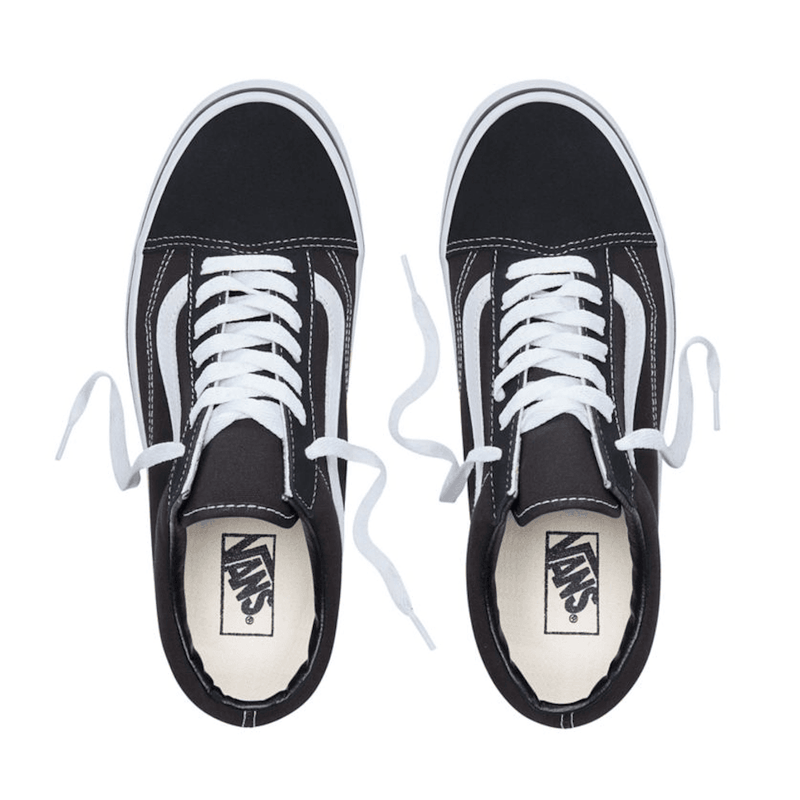 Womens Vans Old Skool Canvas Trainers - Black