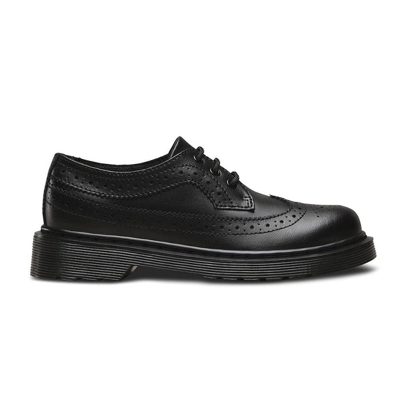 Dr.Martens Junior Black Lace Up Brogues Shoe - Black