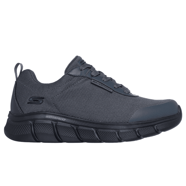 Mens Skechers Waterproof: Bobs Sport Flex Trainers - Charcoal
