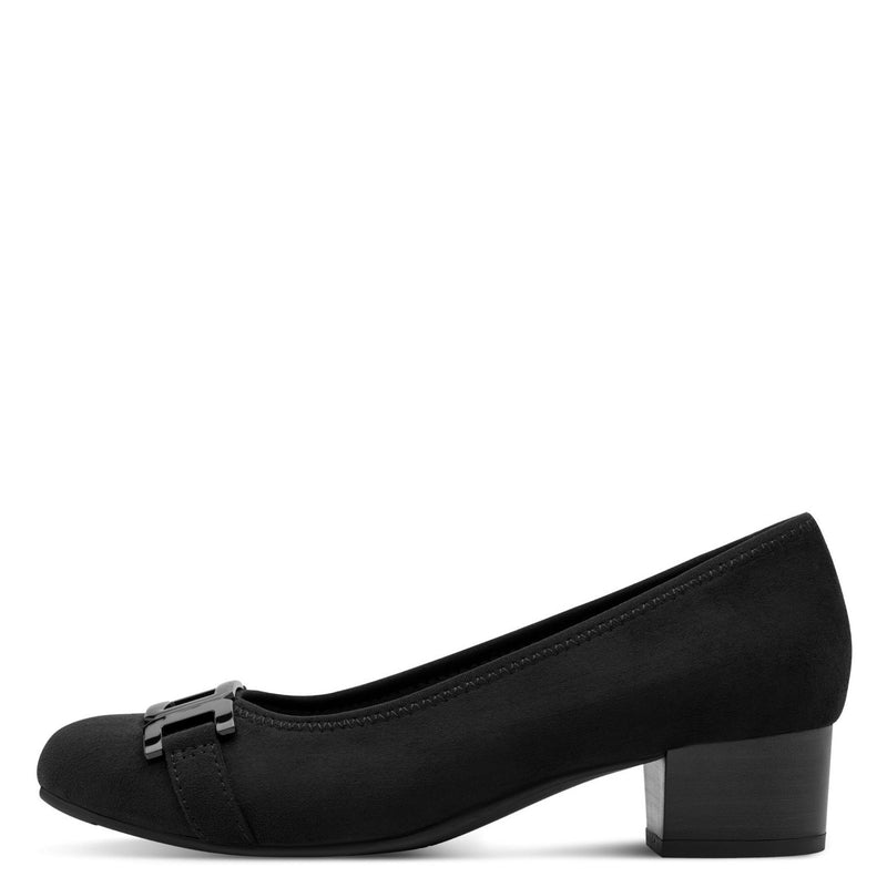 Womens Jana 22369 Black Block Heels - Black